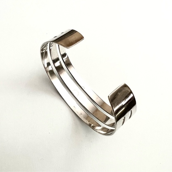 James Avery modernist retired triple bar wide cuff bracelet - Picture 12 of 13
